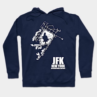 JFK New York Airport Map Minimalist Design Hoodie